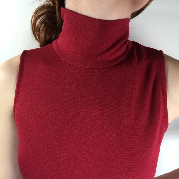 Armani Collezioni red sleeveless midi sheath dress - Picture 6 of 6